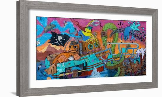 Reykjavik, Facade, Colourful, Graffiti-Catharina Lux-Framed Photographic Print