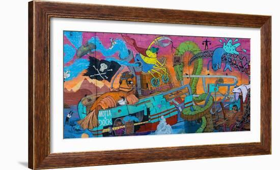 Reykjavik, Facade, Colourful, Graffiti-Catharina Lux-Framed Photographic Print