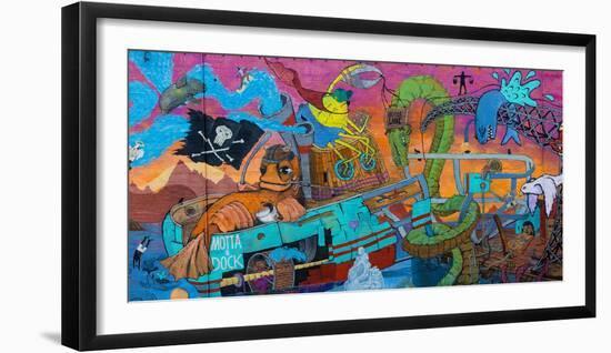 Reykjavik, Facade, Colourful, Graffiti-Catharina Lux-Framed Photographic Print