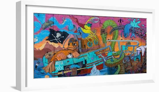 Reykjavik, Facade, Colourful, Graffiti-Catharina Lux-Framed Photographic Print