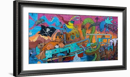 Reykjavik, Facade, Colourful, Graffiti-Catharina Lux-Framed Photographic Print