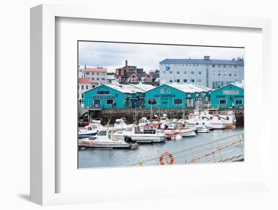 Reykjavik, Harbour, Historical Harbour Buildings-Catharina Lux-Framed Photographic Print