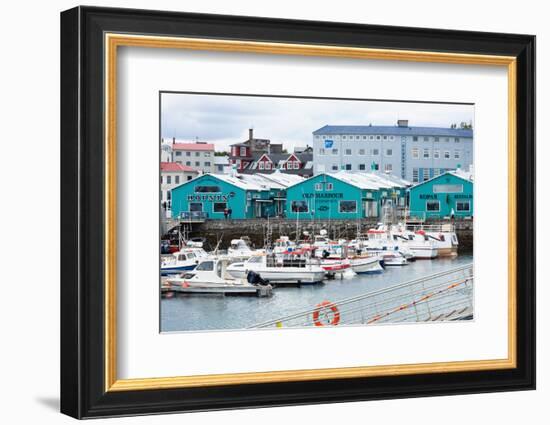 Reykjavik, Harbour, Historical Harbour Buildings-Catharina Lux-Framed Photographic Print