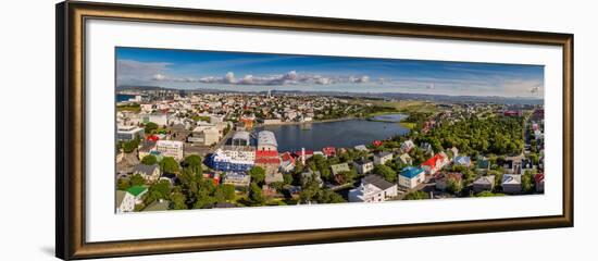 Reykjavik, Iceland, This image was shot using a drone.-null-Framed Photographic Print