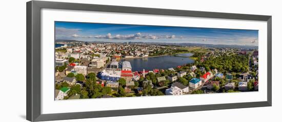 Reykjavik, Iceland, This image was shot using a drone.-null-Framed Photographic Print