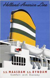 Holland America Line, Comfort with Economy Poster by Reyn Dirksen