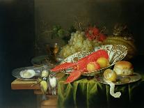 Still Life of Oysters and Lobsters-Reynier van Gherwen-Framed Premier Image Canvas