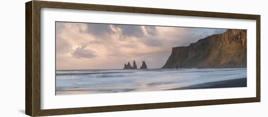 Reynisdrangar Basalt Sea Stacks at Sunrise, Vik, South Region (Sudurland), Iceland, Polar Regions-Matthew Williams-Ellis-Framed Photographic Print