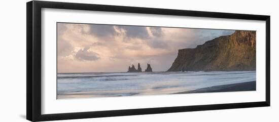 Reynisdrangar Basalt Sea Stacks at Sunrise, Vik, South Region (Sudurland), Iceland, Polar Regions-Matthew Williams-Ellis-Framed Photographic Print