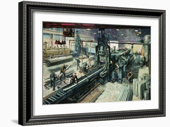 Reynolds Tubes- British Aircraft Industry- Feeding the Giants-Terence Cuneo-Framed Giclee Print