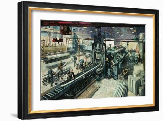 Reynolds Tubes- British Aircraft Industry- Feeding the Giants-Terence Cuneo-Framed Giclee Print