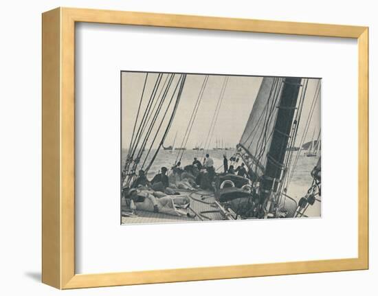 'Rhe largest British racing yachts compete during Cowes Week', 1937-Unknown-Framed Photographic Print
