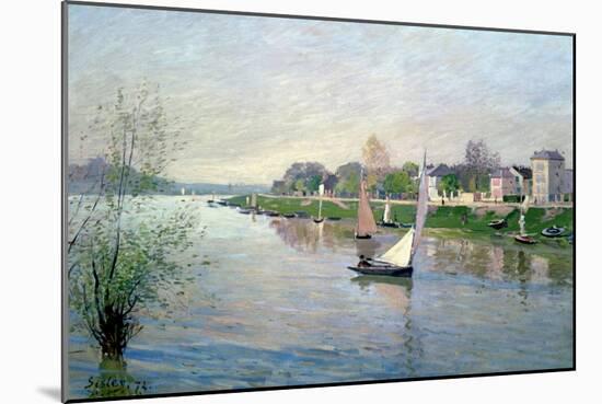 Rhe Seine at Argenteuil, 1872-Alfred Sisley-Mounted Giclee Print