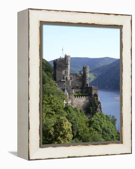 Rheinstein Castle Near Trechtingshausen, Rhine Valley, Rhineland-Palatinate, Germany, Europe-Hans Peter Merten-Framed Premier Image Canvas