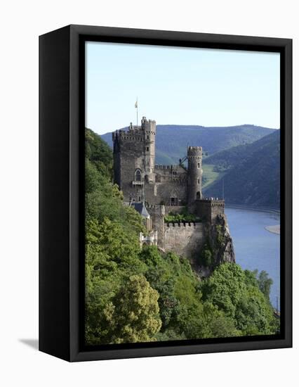 Rheinstein Castle Near Trechtingshausen, Rhine Valley, Rhineland-Palatinate, Germany, Europe-Hans Peter Merten-Framed Premier Image Canvas