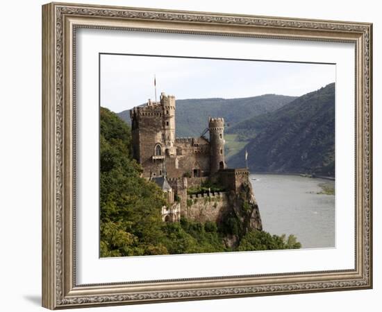 Rheinstein Castle Near Trechtingshausen, Rhine Valley, Rhineland-Palatinate, Germany, Europe-Hans Peter Merten-Framed Photographic Print