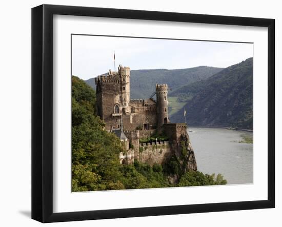 Rheinstein Castle Near Trechtingshausen, Rhine Valley, Rhineland-Palatinate, Germany, Europe-Hans Peter Merten-Framed Photographic Print