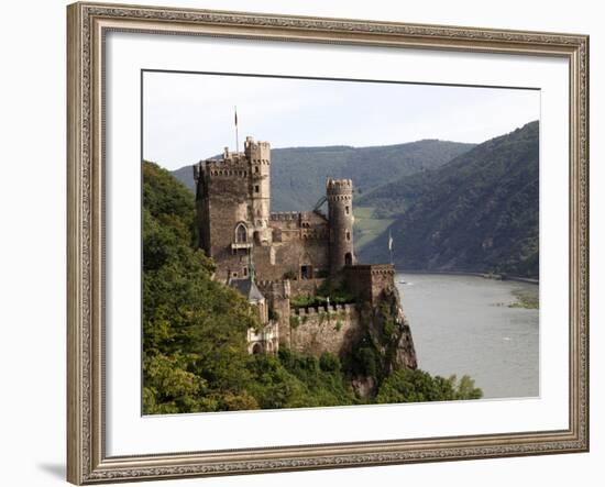 Rheinstein Castle Near Trechtingshausen, Rhine Valley, Rhineland-Palatinate, Germany, Europe-Hans Peter Merten-Framed Photographic Print