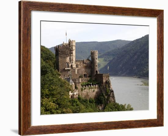 Rheinstein Castle Near Trechtingshausen, Rhine Valley, Rhineland-Palatinate, Germany, Europe-Hans Peter Merten-Framed Photographic Print