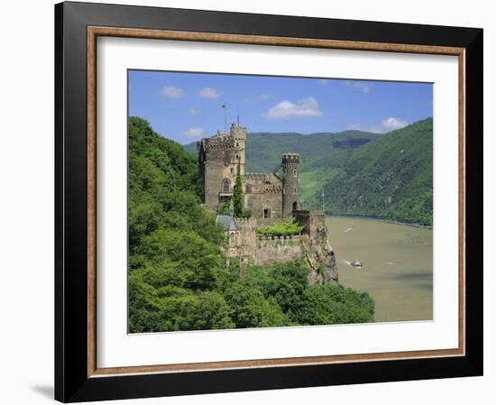 Rheinstein Castle Overlooking the River Rhine, Rhineland, Germany, Europe-Roy Rainford-Framed Photographic Print