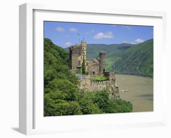 Rheinstein Castle Overlooking the River Rhine, Rhineland, Germany, Europe-Roy Rainford-Framed Photographic Print