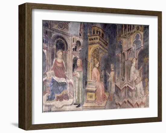 Rhetoric, Arithmetic, Astronomy, Scenes from Liberal Arts, 1411-1412-Gentile da Fabriano-Framed Giclee Print