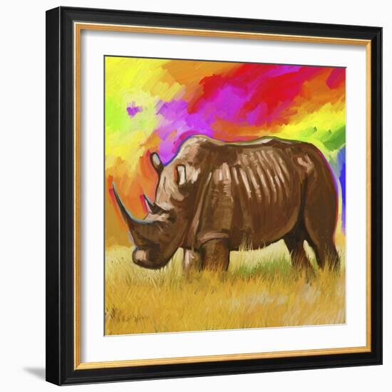 Rhino 2-Howie Green-Framed Giclee Print