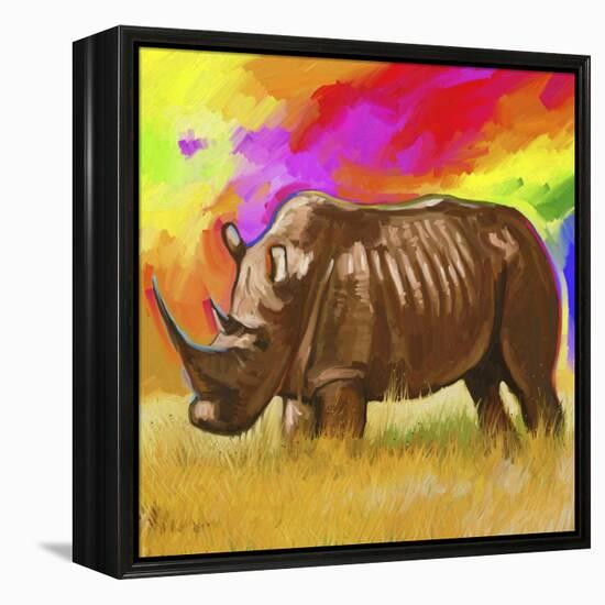 Rhino 2-Howie Green-Framed Premier Image Canvas