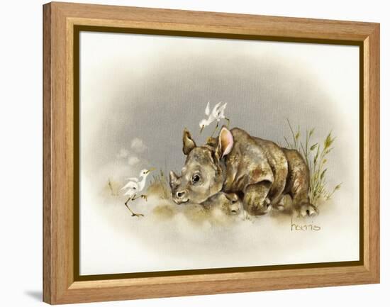 Rhino Baby-Peggy Harris-Framed Premier Image Canvas