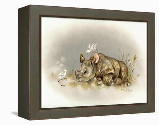 Rhino Baby-Peggy Harris-Framed Premier Image Canvas