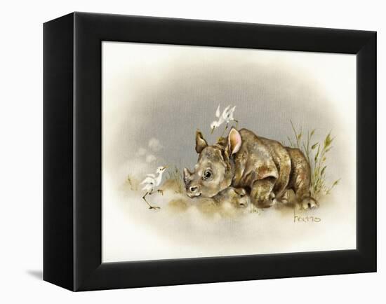 Rhino Baby-Peggy Harris-Framed Premier Image Canvas