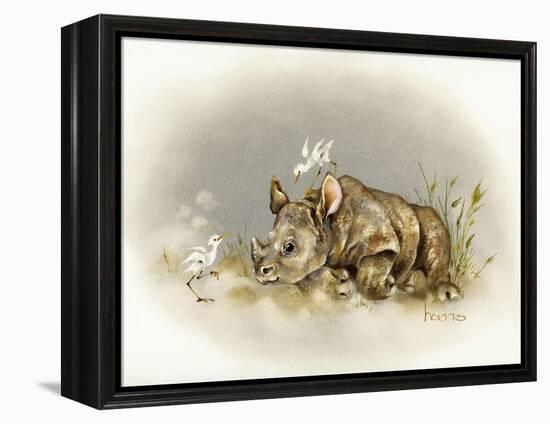 Rhino Baby-Peggy Harris-Framed Premier Image Canvas