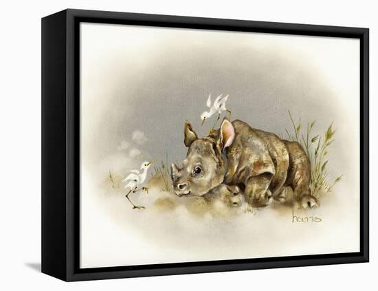 Rhino Baby-Peggy Harris-Framed Premier Image Canvas