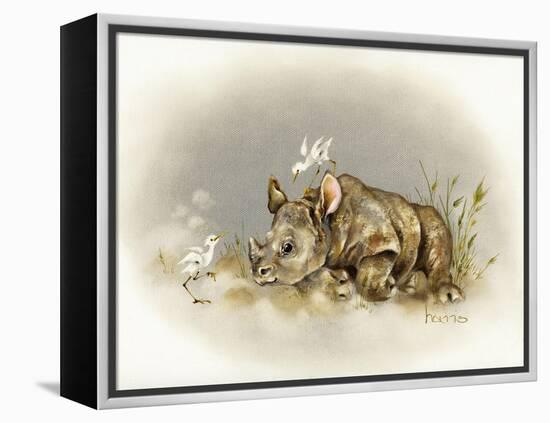 Rhino Baby-Peggy Harris-Framed Premier Image Canvas