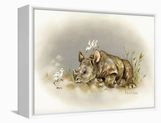 Rhino Baby-Peggy Harris-Framed Premier Image Canvas