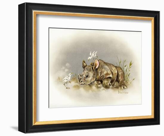 Rhino Baby-Peggy Harris-Framed Giclee Print