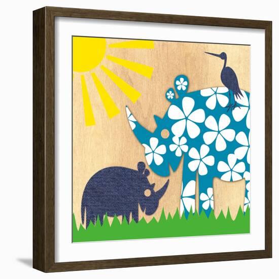 Rhino Family-Z Studio-Framed Art Print