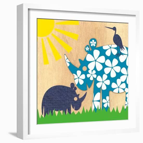 Rhino Family-Z Studio-Framed Art Print