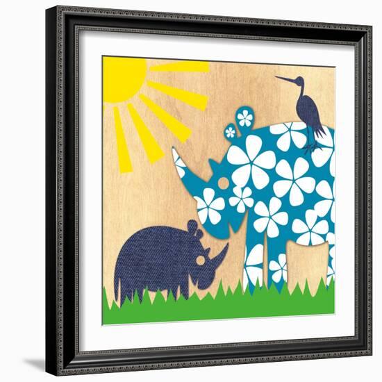 Rhino Family-Z Studio-Framed Art Print