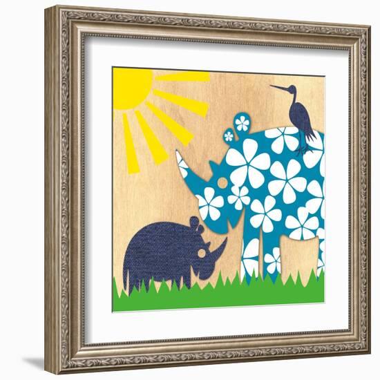 Rhino Family-Z Studio-Framed Art Print