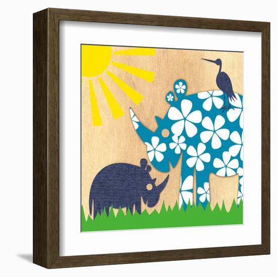 Rhino Family-Z Studio-Framed Art Print