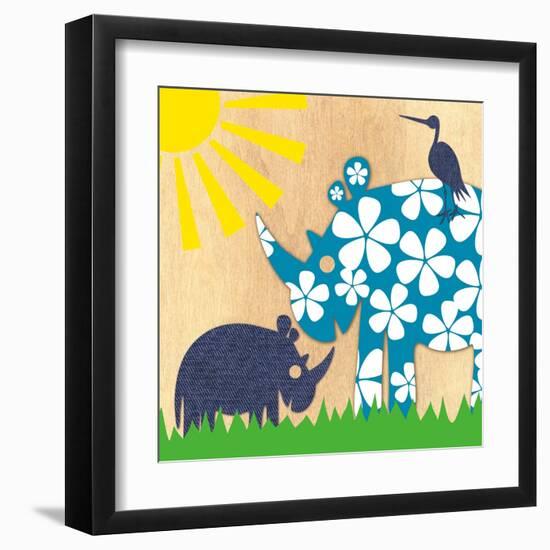 Rhino Family-Z Studio-Framed Art Print