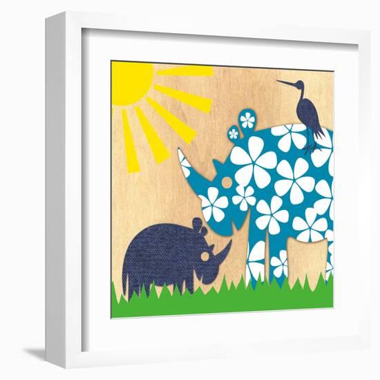 Rhino Family-Z Studio-Framed Art Print