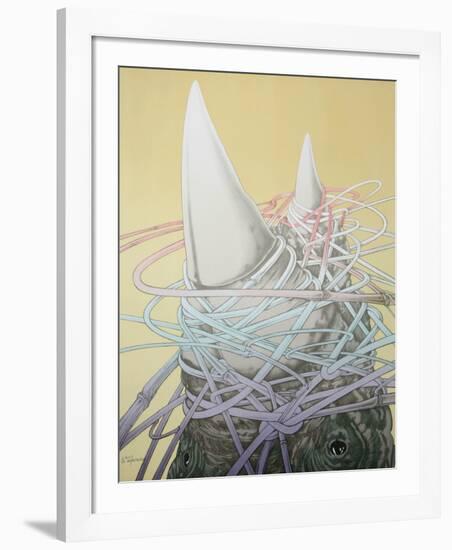 Rhino Horns-Alain Le Foll-Framed Collectable Print