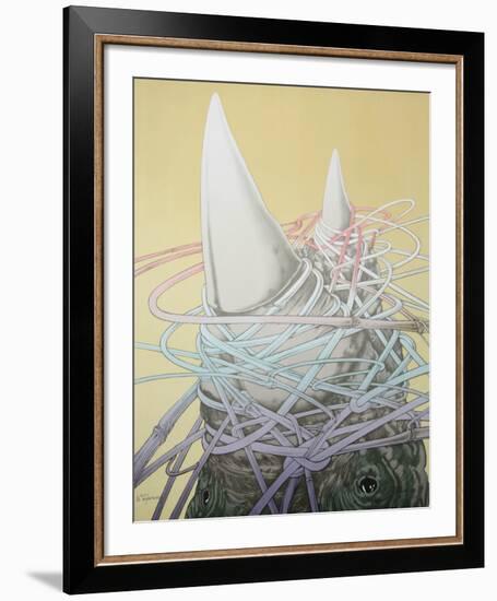 Rhino Horns-Alain Le Foll-Framed Collectable Print