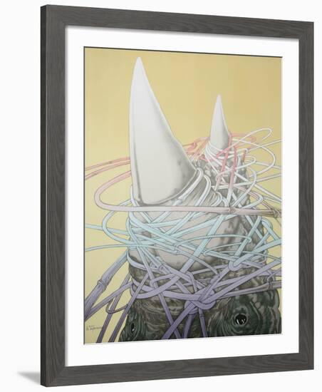 Rhino Horns-Alain Le Foll-Framed Collectable Print