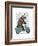 Rhino on Moped-Fab Funky-Framed Premium Giclee Print