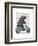 Rhino on Moped-Fab Funky-Framed Art Print