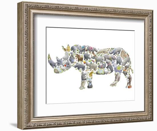 Rhino-Louise Tate-Framed Giclee Print