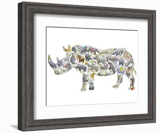 Rhino-Louise Tate-Framed Giclee Print